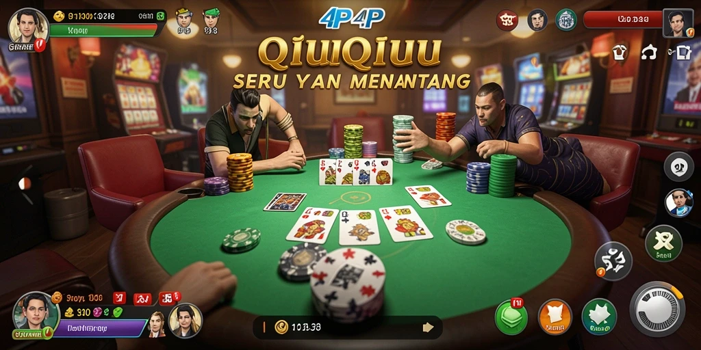 Screenshot gameplay QiuQiu menunjukkan aksi seru dan menarik di 4P4P.