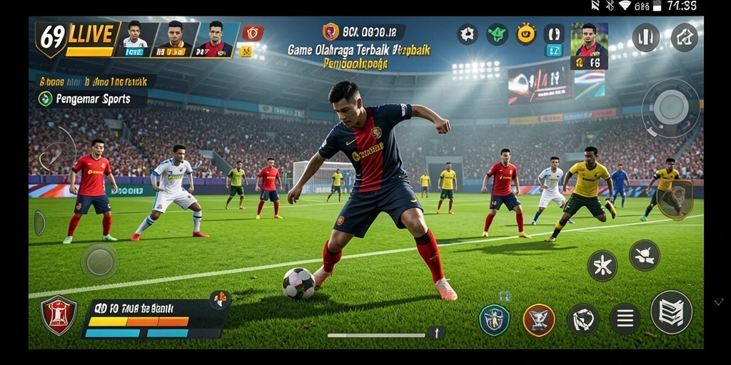 Tampilan menarik dari gameplay olahraga di 69LIVE.