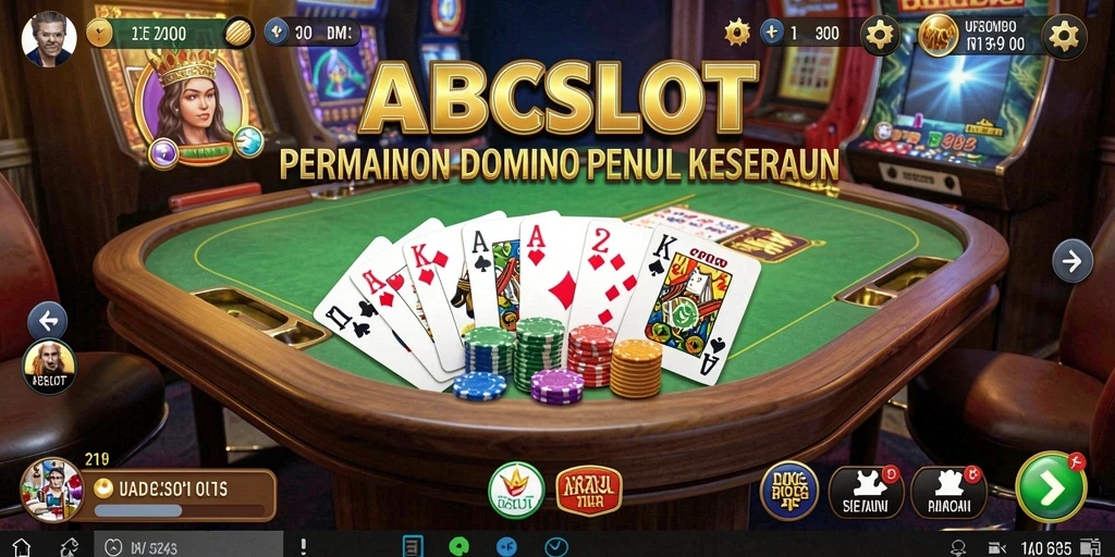 Screenshot menunjukkan pemain asyik bermain Domino di ABCSLOT.