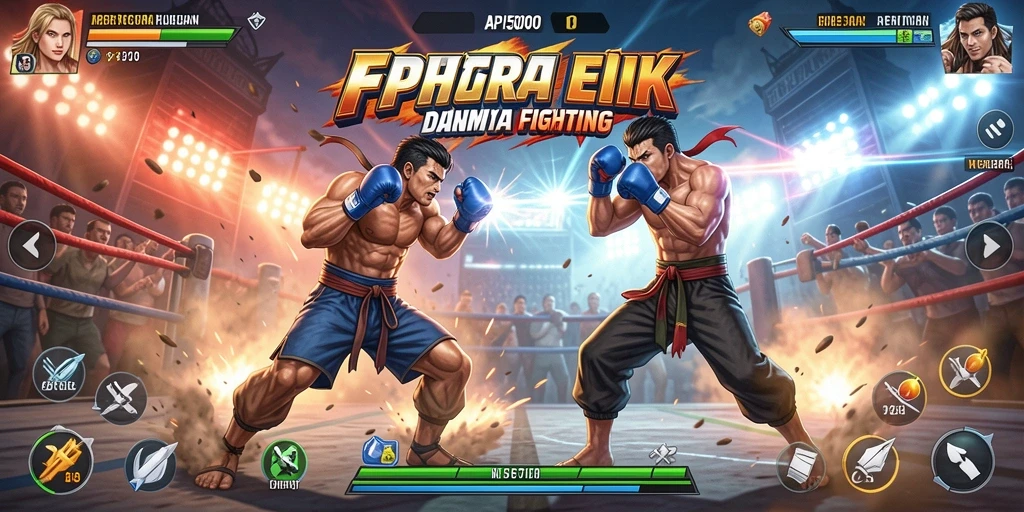 Screenshot gameplay API5000 menampilkan pertarungan yang mendebarkan dengan grafis tinggi.