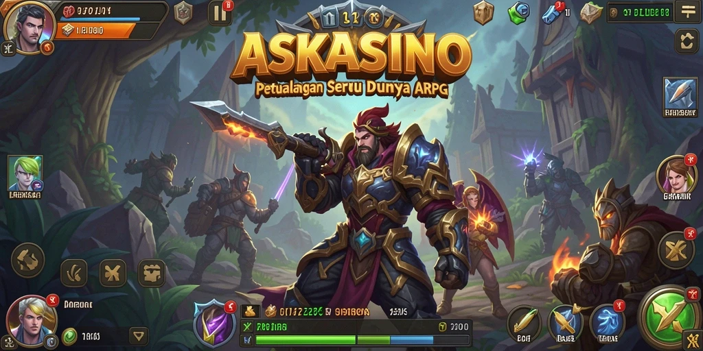 Tampilan gameplay intens di dunia ARPG ASKASINO.