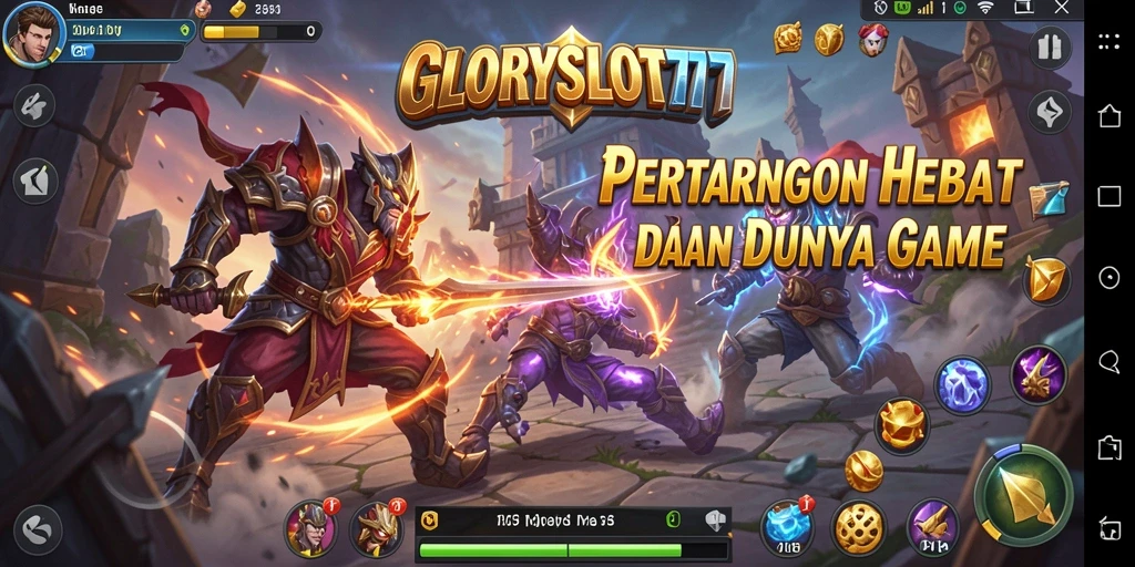 Screenshot utama GLORYSLOT777 menunjukkan aksi pertarungan yang mendebarkan.
