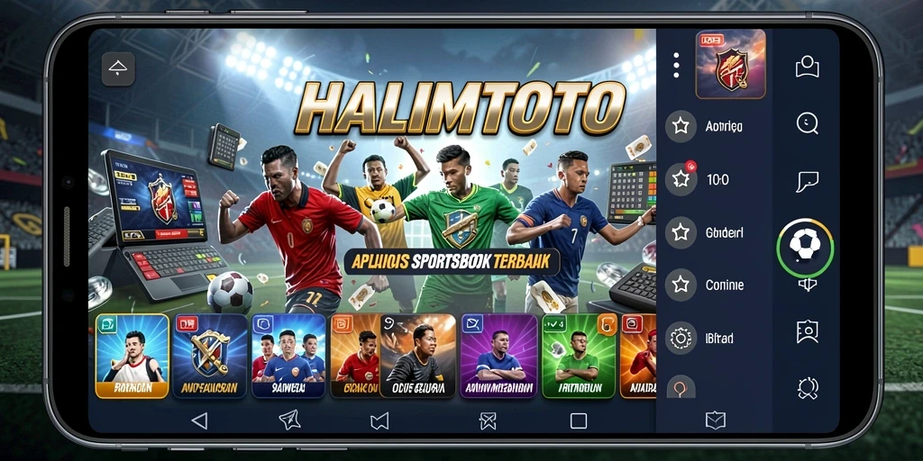 Tampilan gameplay HALIMTOTO dengan berbagai pilihan taruhan olahraga.