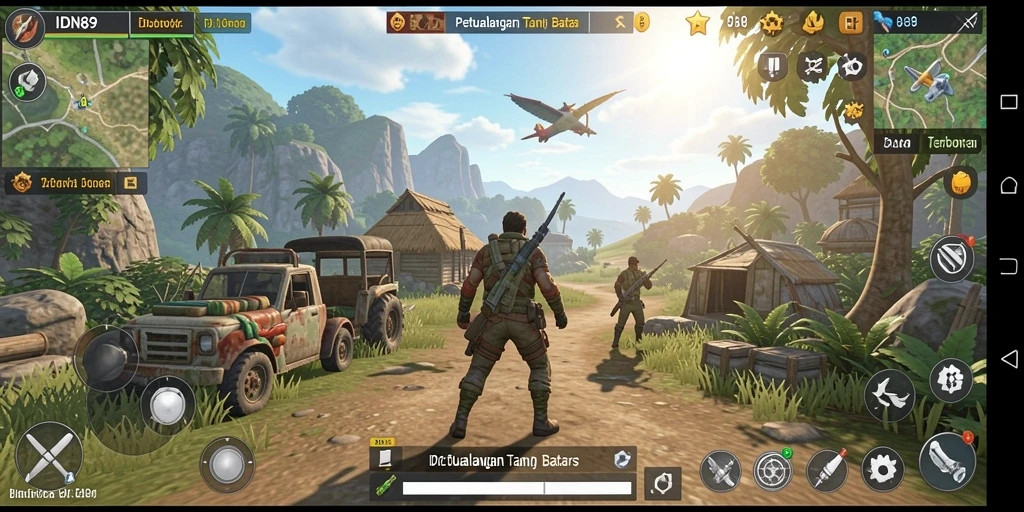 Screenshot gameplay <strong>IDN89</strong> yang menunjukkan petualangan di dunia terbuka yang luas.