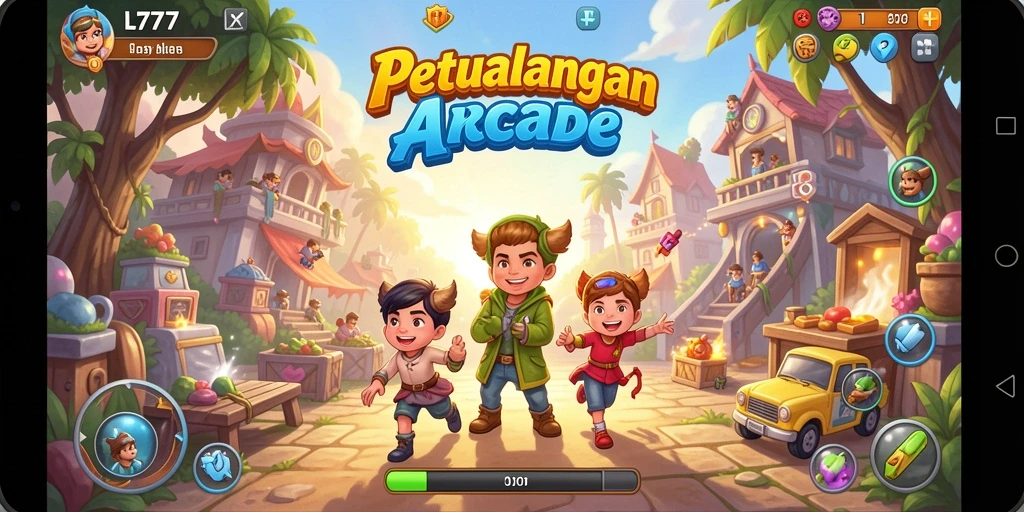 Tangkapan layar gameplay L777 menampilkan momen seru dan tantangan Arcade.