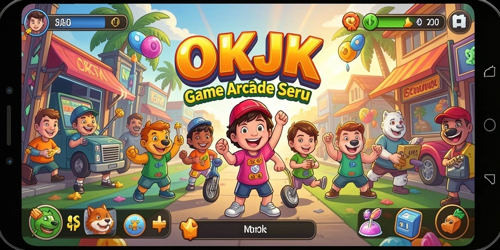 Screenshot gameplay menampilkan aksi seru di OKJK.