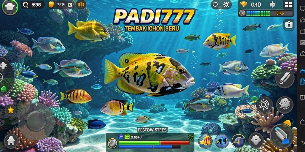 Screenshot PADI777 menampilkan aksi seru dalam permainan Tembak Ikan.