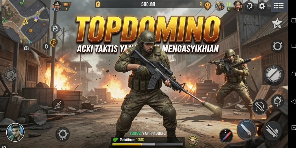 Gambaran gameplay seru dan penuh aksi di TOPDOMINO.