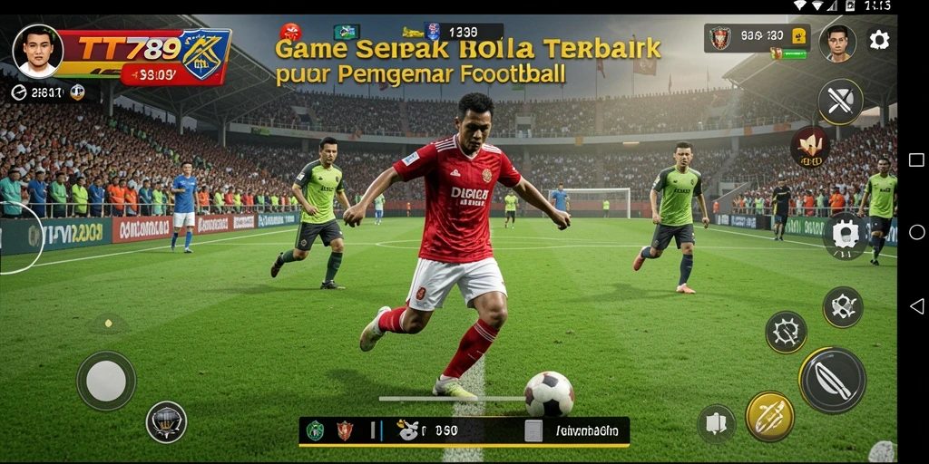 Screenshot gameplay TT789 yang menampilkan aksi sepak bola yang mendebarkan.