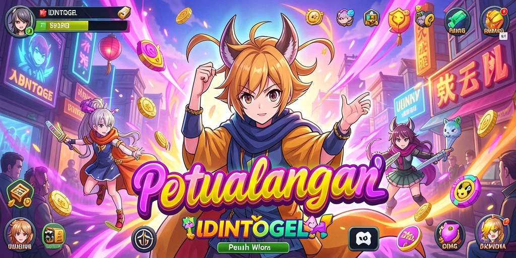 Tampilan gameplay dari UDINTOGEL yang menampilkan aksi pertarungan Anime.