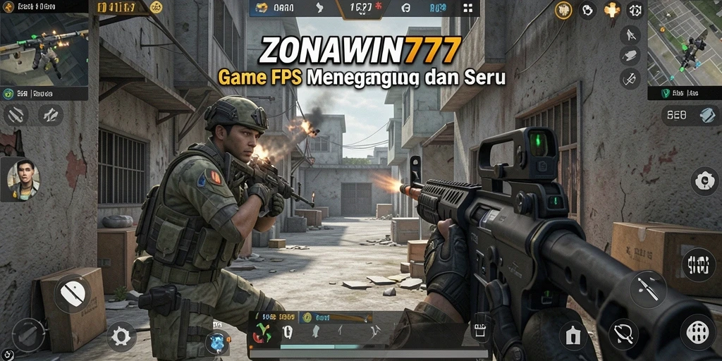 Screenshot dari gameplay intens dalam ZONAWIN777.